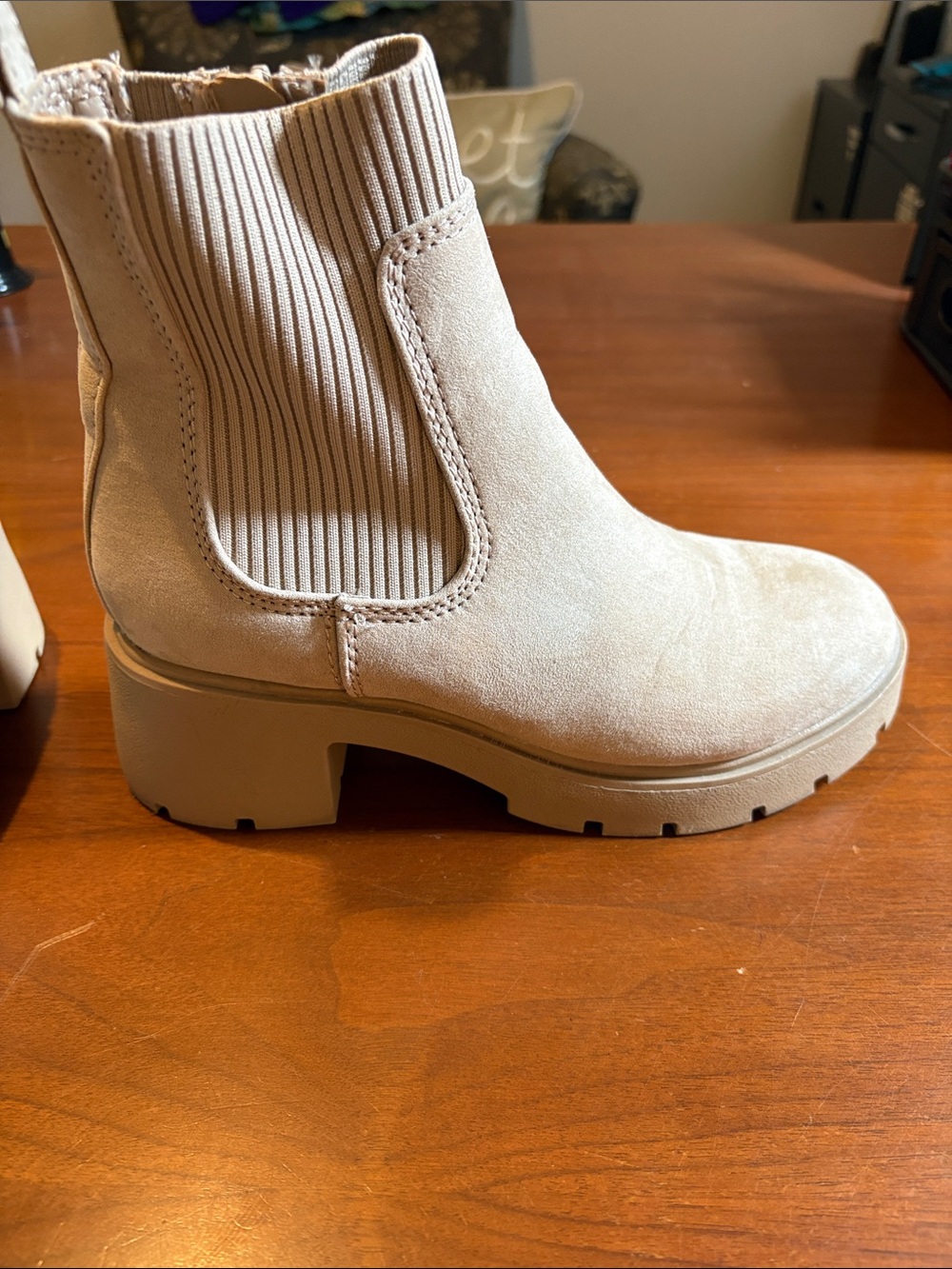 NOBO Tan Suede Chelsea Ankle Boots